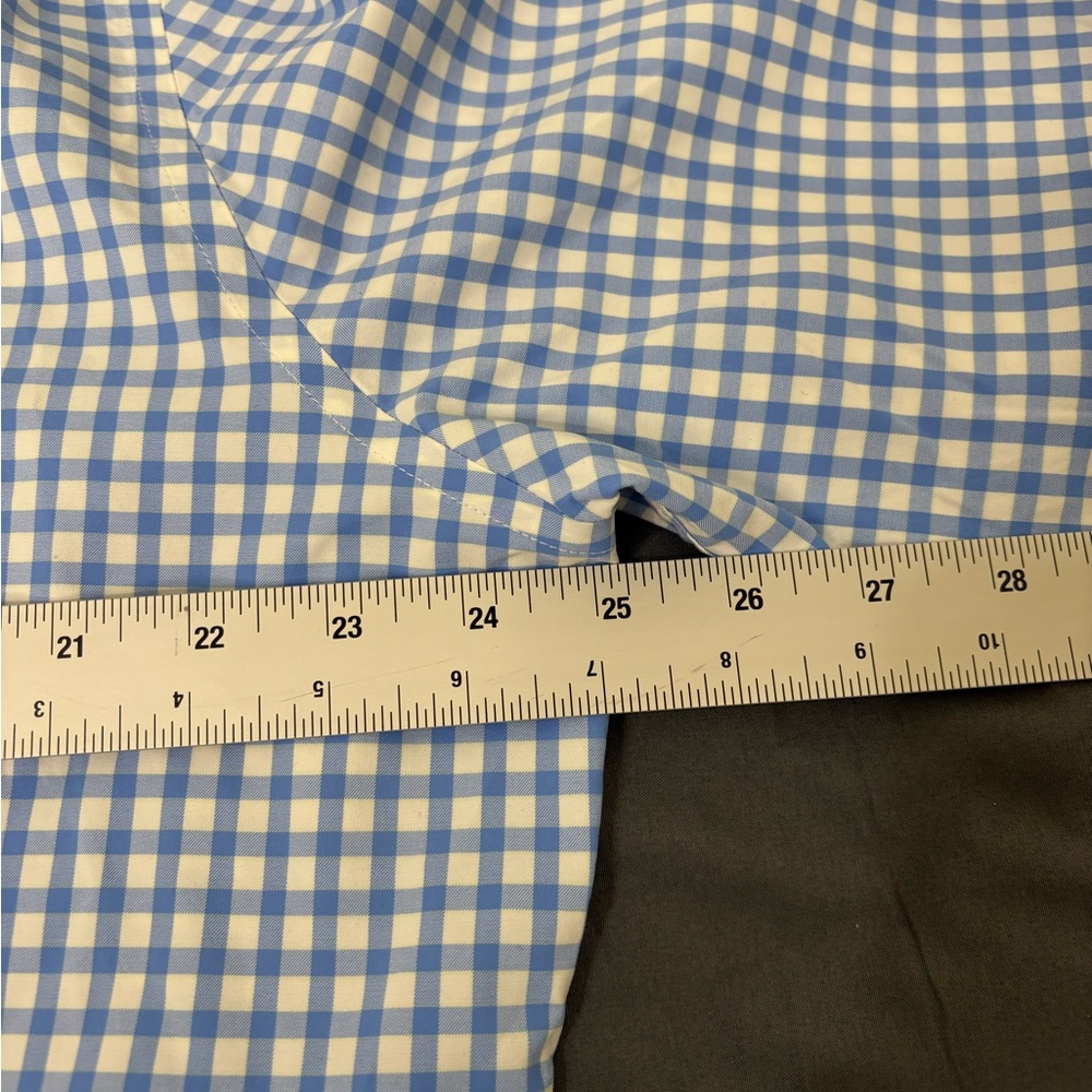 Men’s UNTUCKit Steven’s Long Sleeve Button Down Shirt Blue And White Check XXL - Picture 5 of 7